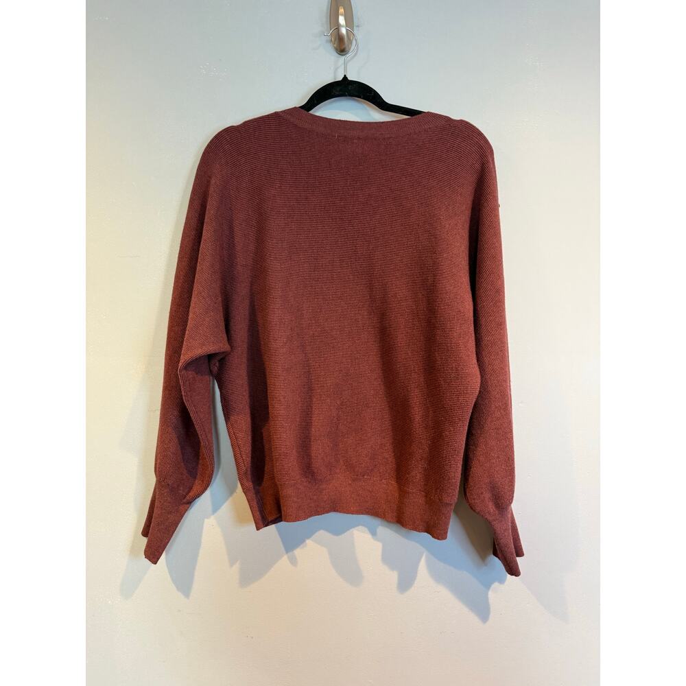 Frey by Short Story Burgundy V-Neck Knit Sweater - Picture 2 of 5